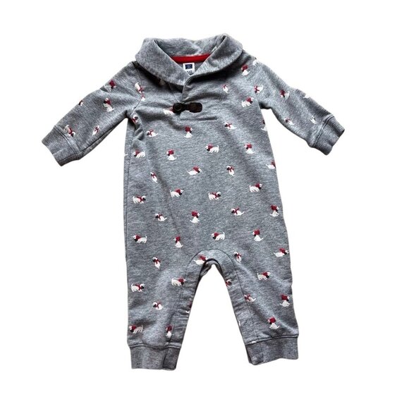 Janie and Jack Holiday Puppies Romper Size 3-6 Months - Picture 1 of 4